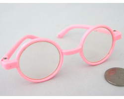 Очки со стеклом арт.КЛ.25583 розовый d 3см , пластик