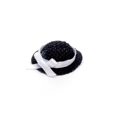 Шляпка дамская плетенная, черная арт.AM0101104