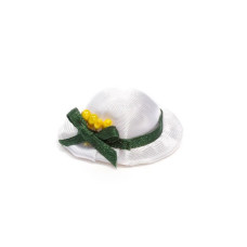 Шляпка дамская тканевая, белая арт.AM0101106