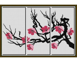 Набор для вышивания 'Орнамент' арт. ВЦ-009 Триптих 'Сакура' 54х36