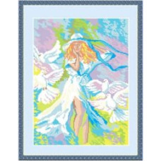 Набор для вышивания арт.Овен - 138 'Любовь и голуби' 27x35 см