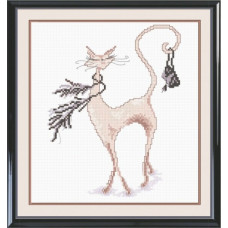 Набор для вышивания арт.Овен - 390 'Кошка с шарфиком' 16х21 см