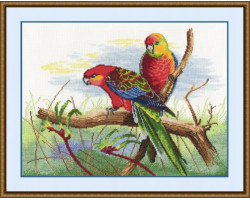 Набор для вышивания арт.Овен - 509 'Попугаи' 30х22 см