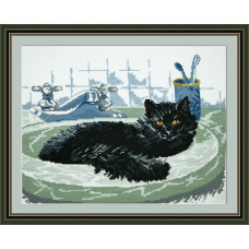 Набор для вышивания арт.Овен - 647 'Черный кот' 35х26 см