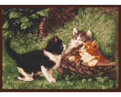 Набор для вышивания 'Палитра' арт.07.001 'Котята в корзине' 39*27 см