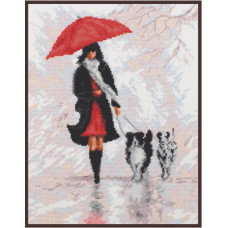 Набор для вышивания 'Палитра' арт.11.009 'Дама с собачками' 20х26 см