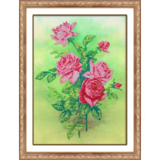 Набор для вышивания бисером 'Паутинка' арт.Б1227 Розовые розы 31х22,5 см