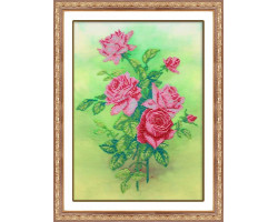 Набор для вышивания бисером 'Паутинка' арт.Б1227 Розовые розы 31х22,5 см