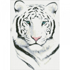 Набор 'Паутинка' для изготовления картины со стразами арт.М306 Белый тигр 30х43 см