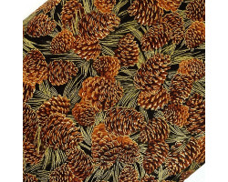 ST.M.CM2088.BLACK Ткань для пэчворка 100 % хлопок шир.110 см Timeless Treasure Metallic Pine Cones