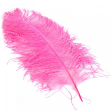 Перо страуса арт.S-400-3 40-45 см цв.розовый