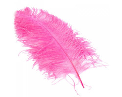 Перо страуса арт.S-400-3 40-45 см цв.розовый