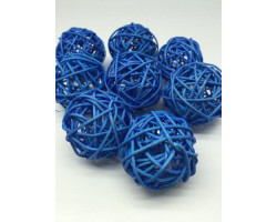 Ротанговые шары 5см цв. голубой упак.8шт