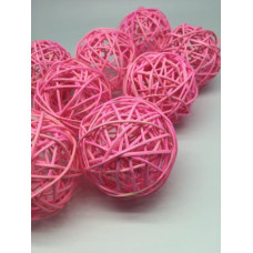 Ротанговые шары 7см цв. бледно-розовый упак.8шт