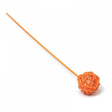 Шар плетеный ротанг на вставке арт.ZA.95006040 5х50см цв.оранжевый