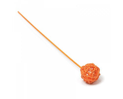 Шар плетеный ротанг на вставке арт.ZA.95006040 5х50см цв.оранжевый