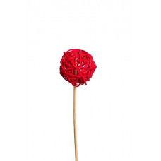 Шар плетеный ротанг на вставке арт.ZA.95006050 5х50см цв.красный