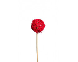 Шар плетеный ротанг на вставке арт.ZA.95006050 5х50см цв.красный
