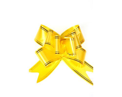 Бант бабочка с полосой желтый 48мм арт. ГС.BBW.483-10