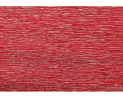 Бумага гофрированная металл Италия арт.DF.87528098 50см х 2,5м 140г/м2 цв.913 красный