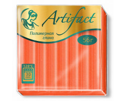 Полимерная глина 'Артефакт' арт.АФ.821578 с блестками цв.Оранжевый 56 гр.