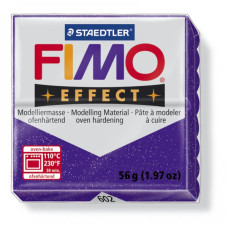 FIMO Effect полимерная глина, запекаемая в печке, уп. 56 гр. цв.фиолетовый с блестками, арт.8020-602