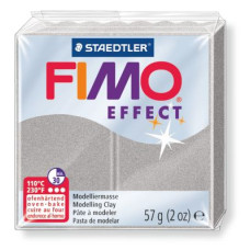 FIMO Effect полимерная глина, запекаемая в печке, уп. 56 гр. цв.перлам. св.серебро, арт.8020-817