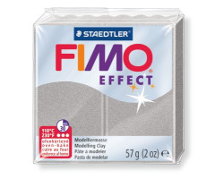 FIMO Effect полимерная глина, запекаемая в печке, уп. 56 гр. цв.перлам. св.серебро, арт.8020-817