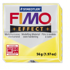 FIMO Effect полимерная глина, запекаемая в печке уп.56 гр. цв.полупрозрачный желтый арт.8020-104