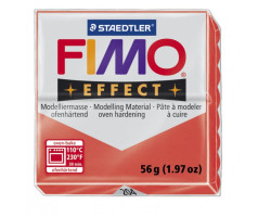 FIMO Effect полимерная глина, запекаемая в печке, уп.56 гр. цв.полупрозрачный красный арт.8020-204