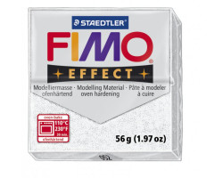 FIMO Effect полимерная глина, запекаемая в печке, уп. 56 гр. цвет: белый с блестками, арт. 8020-052