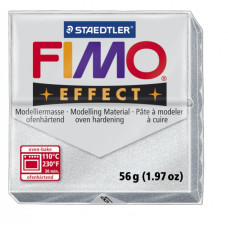 FIMO Effect полимерная глина, запекаемая в печке, уп. 56 гр. цвет: серебряный металлик, арт.8020-81