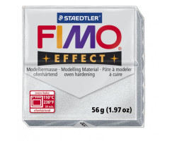 FIMO Effect полимерная глина, запекаемая в печке, уп. 56 гр. цвет: серебряный металлик, арт.8020-81