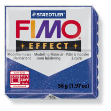 FIMO Effect полимерная глина, запекаемая в печке, уп. 56 гр. цвет: синий с блестками, арт.8020-302