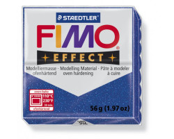FIMO Effect полимерная глина, запекаемая в печке, уп. 56 гр. цвет: синий с блестками, арт.8020-302