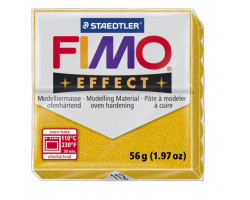 FIMO Effect полимерная глина, запекаемая в печке, уп. 56гр. цвет: золотой с блестками, арт.8020-112