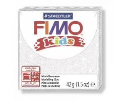 FIMO kids полимерная глина для детей, уп. 42 гр. цвет: блестящий белый, арт. 8030-052