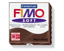FIMO Soft полимерная глина, запекаемая в печке, уп. 56 гр. цвет: шоколад, арт.8020-75