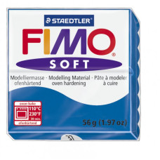 FIMO Soft полимерная глина, запекаемая в печке, уп. 56 гр. цвет: синий арт.8020-37