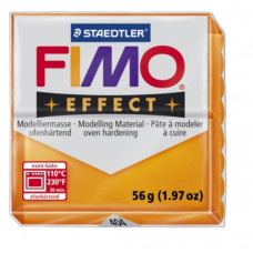 FIMO Effect полимерная глина, запекаемая в печке, уп. 56 гр. цв.полупрозрачный оранж арт.8020-404