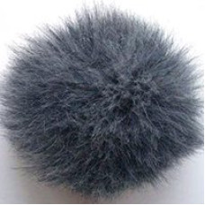 Пряжа для вязания Назар-Рус 'Помпон Меховой' (95%микроакрил,5%полиэстер) уп.9 шт цв.03 серый меланж