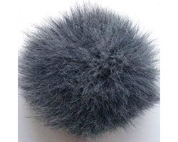 Пряжа для вязания Назар-Рус 'Помпон Меховой' (95%микроакрил,5%полиэстер) уп.9 шт цв.03 серый меланж