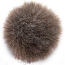 Пряжа для вязания Назар-Рус 'Помпон Меховой' (95%микроакрил,5%полиэстер) уп.9 шт цв.04 т. беж. мела