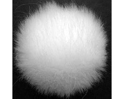 Пряжа для вязания Назар-Рус 'Помпон Меховой' (95%микроакрил,5%полиэстер) уп.9 шт цв.06 белый