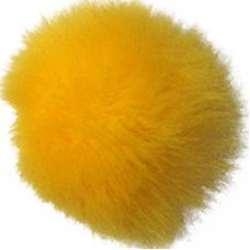 Пряжа для вязания Назар-Рус 'Помпон Меховой' (95%микроакрил,5%полиэстер) уп.9 шт цв.12 желтый