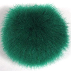 Пряжа для вязания Назар-Рус 'Помпон Меховой' (95%микроакрил,5%полиэстер) уп.9 шт цв.19 зелень