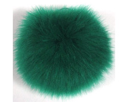 Пряжа для вязания Назар-Рус 'Помпон Меховой' (95%микроакрил,5%полиэстер) уп.9 шт цв.19 зелень
