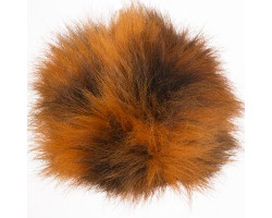 Пряжа для вязания Назар-Рус 'Помпон Меховой' (95%микроакрил,5%полиэстер) уп.9 шт цв.32 рыжий/корич