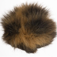 Пряжа для вязания Назар-Рус 'Помпон Меховой' (95%микроакрил,5%полиэстер) уп.9 шт цв.34 коричневый/