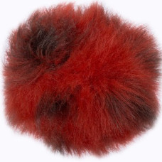 Пряжа для вязания Назар-Рус 'Помпон Меховой' (95%микроакрил,5%полиэстер) уп.9 шт цв.36 красный/кор